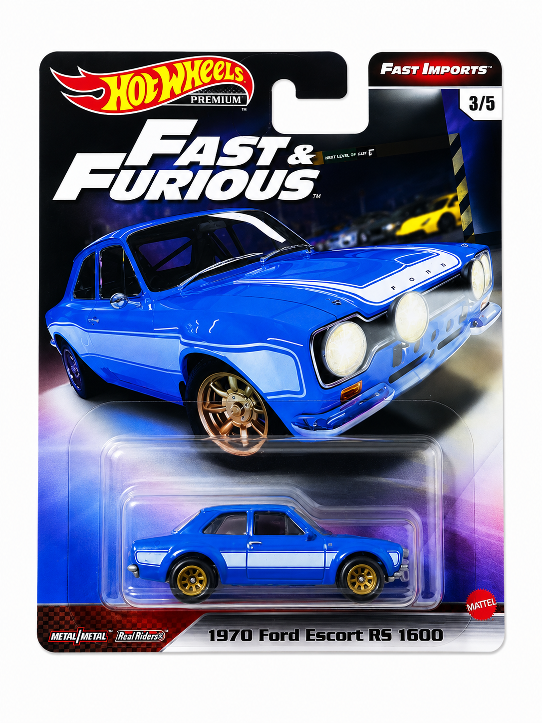 HOT WHEELS 2019 PREMIUM FAST & FURIOUS - 1970 FORD ESCORT RS 1600