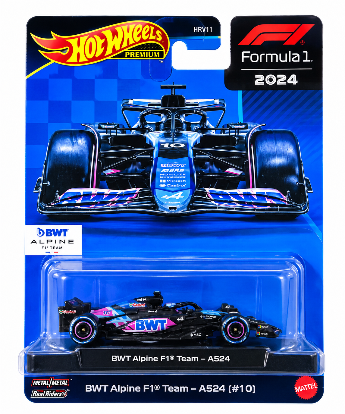HOT WHEELS 2025 PREMIUM F1 - BWT ALPINE 2024 (#10)