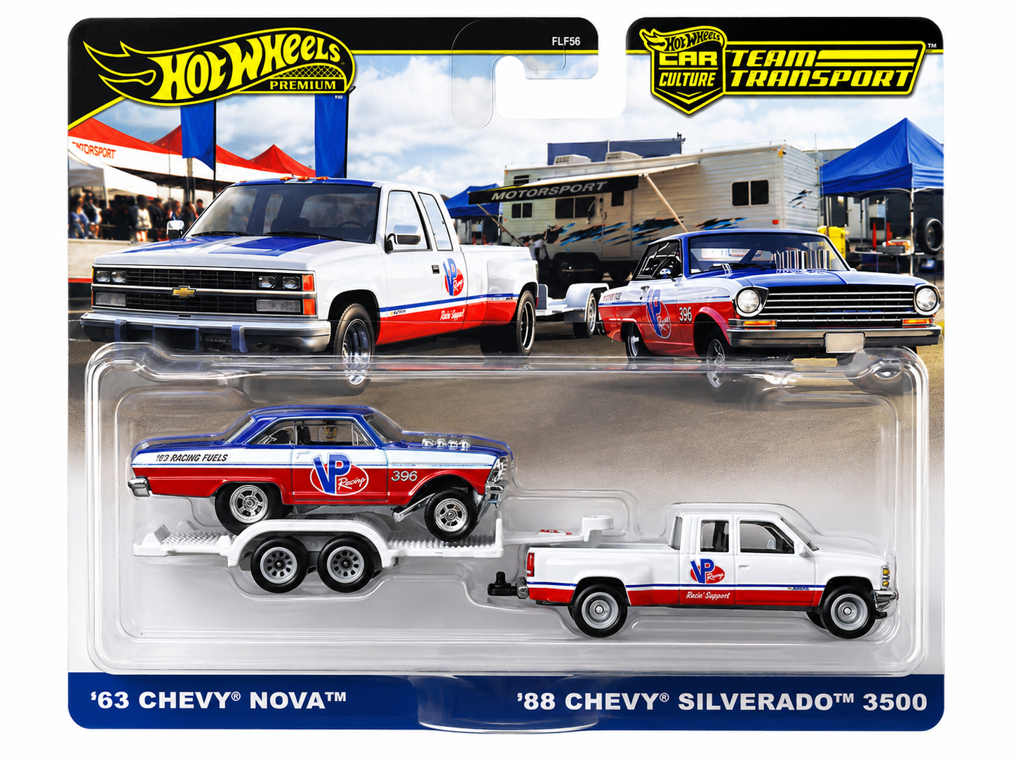 HOT WHEELS 2024 PREMIUM TEAM TRANSPORT - CHEVY NOCA / CHEVY SILVERADO